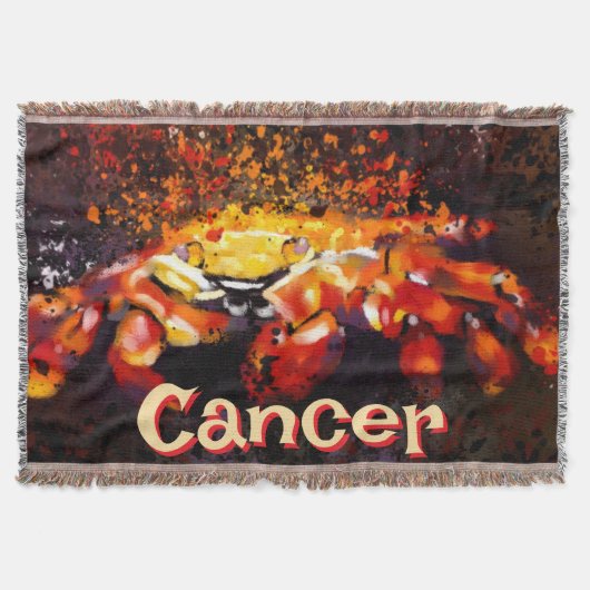 Crab Nautical Coastal Beach Cancer Personalisiert Decke (Vorderseite)