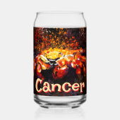 Crab Nautical Coastal Beach Cancer Personalisiert Dosenglas (Rückseite)