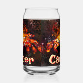 Crab Nautical Coastal Beach Cancer Personalisiert Dosenglas (Rechts)