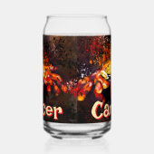 Crab Nautical Coastal Beach Cancer Personalisiert Dosenglas (Links)