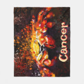 Crab Nautical Coastal Beach Cancer Personalisiert Fleecedecke (Vorderseite)