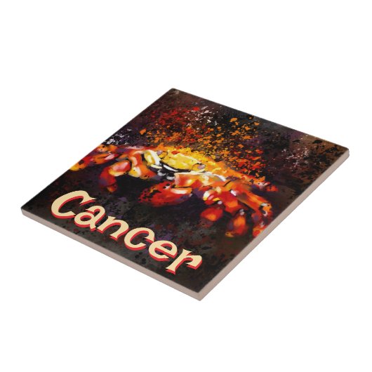 Crab Nautical Coastal Beach Cancer Personalisiert Fliese (Seite)