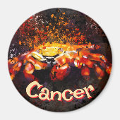 Crab Nautical Coastal Beach Cancer Personalisiert Magnet (Vorne)