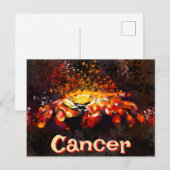 Crab Nautical Coastal Beach Cancer Personalisiert Postkarte (Vorne/Hinten)