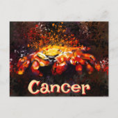 Crab Nautical Coastal Beach Cancer Personalisiert Postkarte (Vorderseite)