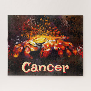 Crab Nautical Coastal Beach Cancer Personalisiert Puzzle