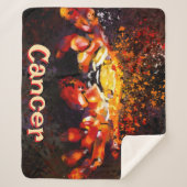 Crab Nautical Coastal Beach Cancer Personalisiert Sherpadecke (Vorderseite)