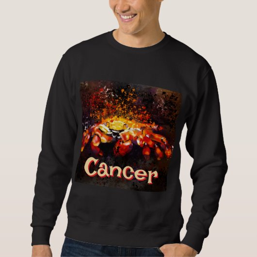 Crab Nautical Coastal Beach Cancer Personalisiert Sweatshirt (Vorderseite)