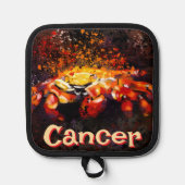 Crab Nautical Coastal Beach Cancer Personalisiert Topflappen (Vorderseite)