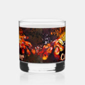 Crab Nautical Coastal Beach Cancer Personalisiert Whiskyglas (Links)