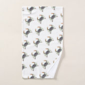 Crab Nautical Grau Blue und Green Bath Set (Handtuch)