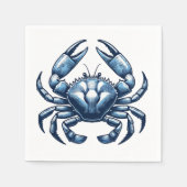 Crab Nautical Paper Napkins Serviette (Vorderseite)
