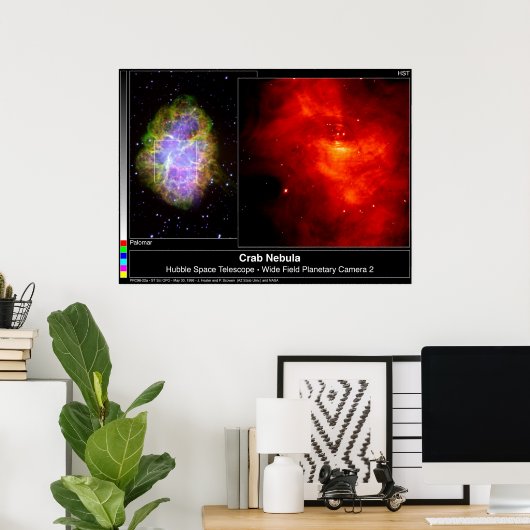Crab Nebula Hubble Telescope Poster (Heimbüro)