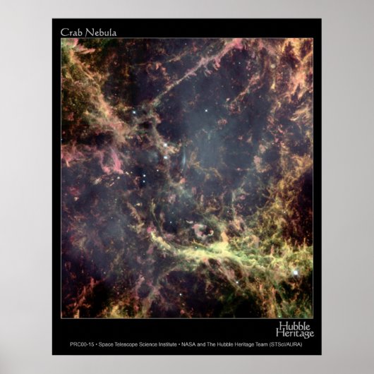 Crab Nebula Hubble Telescope Poster (Vorne)