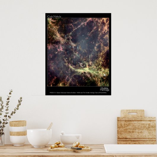 Crab Nebula Hubble Telescope Poster (Küche)