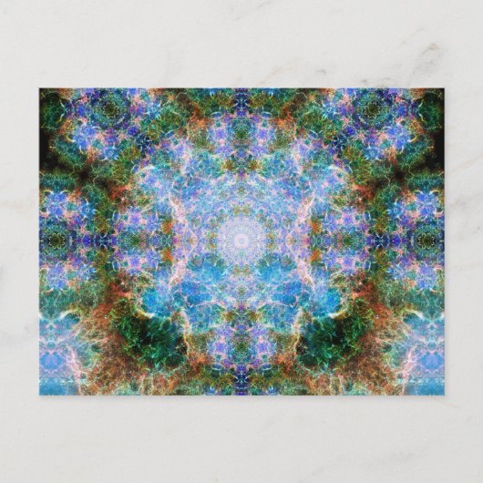 Crab Nebula Mandala Postkarte (Vorderseite)