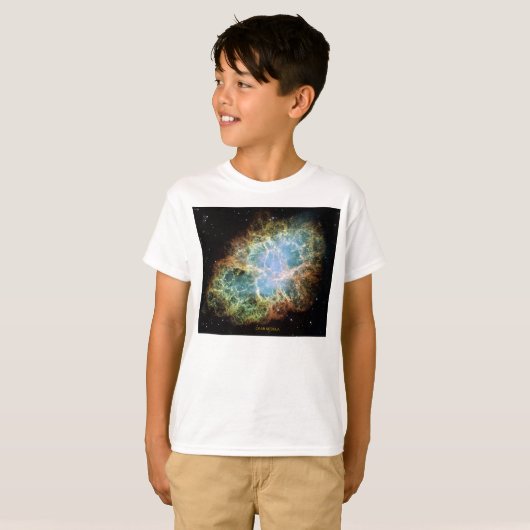 Crab Nebula Space Galaxy Kids T-Shirt (Vorne ganz)