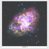 Crab Nebula Supernova Remnant Hubble Composite Aufkleber (Blatt)