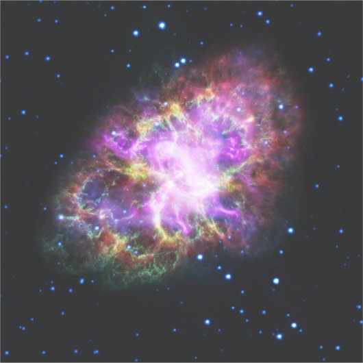 Crab Nebula Supernova Remnant Hubble Composite Aufkleber (Vorderseite)