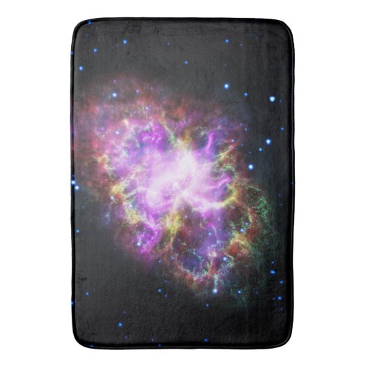 Crab Nebula Supernova Remnant Hubble Composite Badematte (Vorderseite Vertikal)