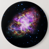 Crab Nebula Supernova Remnant Hubble Composite Button (Vorderseite)