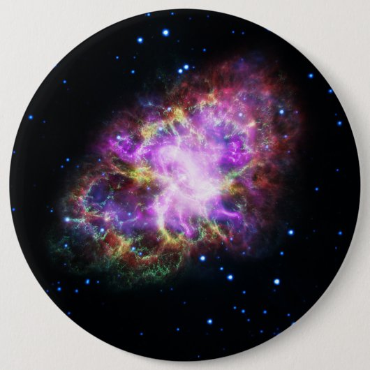 Crab Nebula Supernova Remnant Hubble Composite Button (Vorderseite)