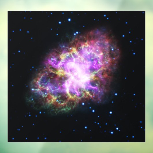 Crab Nebula Supernova Remnant Hubble Composite Fensteraufkleber (Blatt 3)