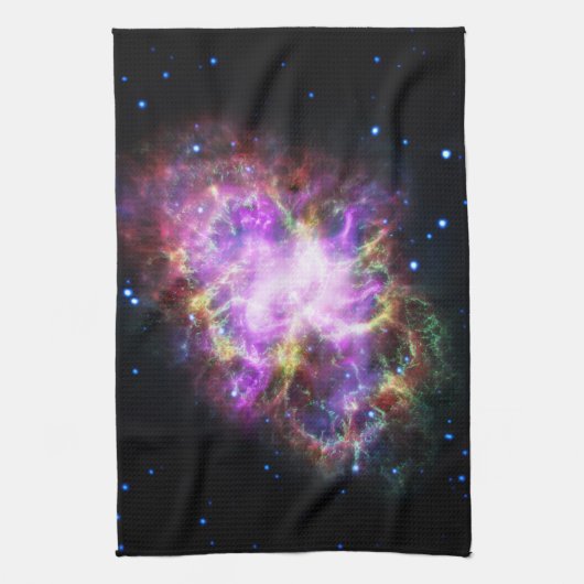 Crab Nebula Supernova Remnant Hubble Composite Geschirrtuch (Vertikal)