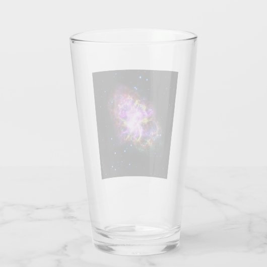 Crab Nebula Supernova Remnant Hubble Composite Glas (Rückseite)