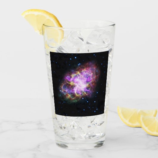 Crab Nebula Supernova Remnant Hubble Composite Glas (Vorderseite Ice)