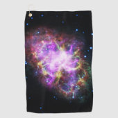 Crab Nebula Supernova Remnant Hubble Composite Golfhandtuch (Vorderseite)