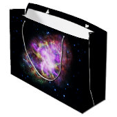 Crab Nebula Supernova Remnant Hubble Composite Große Geschenktüte (Rückseite Schrägansicht)