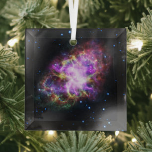 Crab Nebula Supernova Remnant Hubble Composite Ornament Aus Glas
