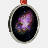 Crab Nebula Supernova Remnant Hubble Composite Ornament Aus Metall (Rechts)