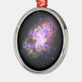 Crab Nebula Supernova Remnant Hubble Composite Ornament Aus Metall (Links)