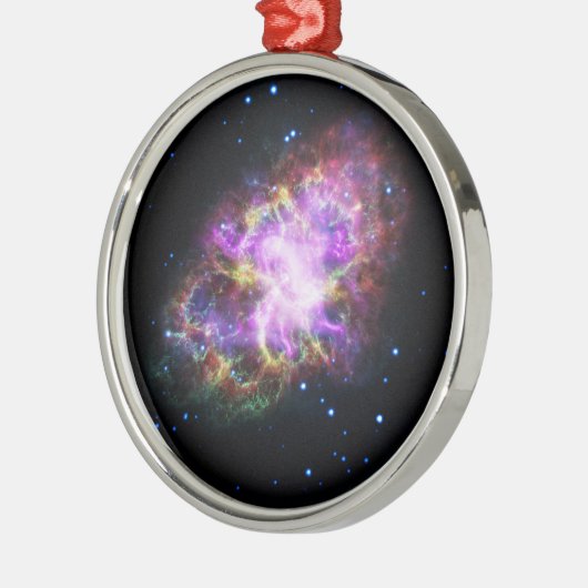 Crab Nebula Supernova Remnant Hubble Composite Ornament Aus Metall (Links)