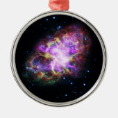 Crab Nebula Supernova Remnant Hubble Composite Ornament Aus Metall (Vorne)