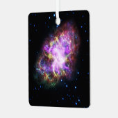 Crab Nebula Supernova Remnant Hubble Composite Ornament Aus Metall (Vorderseite links)