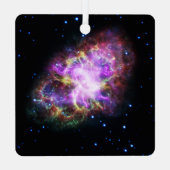 Crab Nebula Supernova Remnant Hubble Composite Ornament Aus Metall (Rückseite)