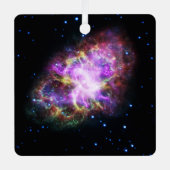 Crab Nebula Supernova Remnant Hubble Composite Ornament Aus Metall (Vorderseite)