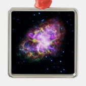 Crab Nebula Supernova Remnant Hubble Composite Ornament Aus Metall (Vorne)