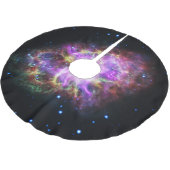 Crab Nebula Supernova Remnant Hubble Composite Polyester Weihnachtsbaumdecke (Schrägansicht)