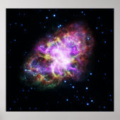 Crab Nebula Supernova Remnant Hubble Composite Poster (Vorne)