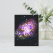 Crab Nebula Supernova Remnant Hubble Composite Postkarte (Stehend Vorderseite)