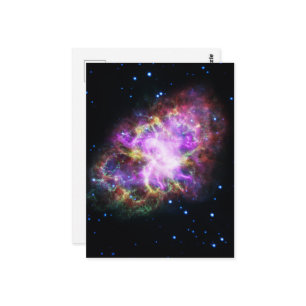 Crab Nebula Supernova Remnant Hubble Composite Postkarte