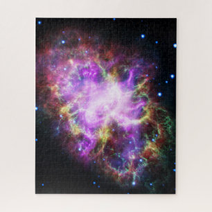 Crab Nebula Supernova Remnant Hubble Composite Puzzle