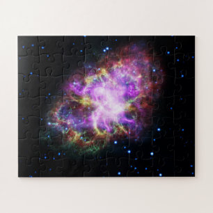 Crab Nebula Supernova Remnant Hubble Composite Puzzle