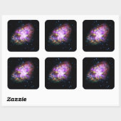 Crab Nebula Supernova Remnant Hubble Composite Quadratischer Aufkleber (Blatt)