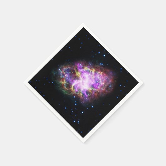 Crab Nebula Supernova Remnant Hubble Composite Serviette (Ecke)