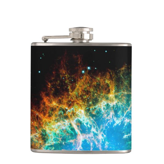 Crab Nebula Supernova Remnant Hubble Space Foto Flachmann (Vorderseite)